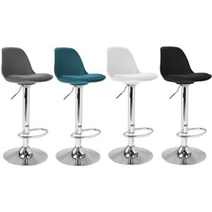 IDMARKET Lot de 4 tabourets de bar karl mix color gris foncé, bleu canard, blanc et noir - Multicolore - Publicité