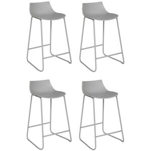 Atmosphera - Lot de 4 Tabourets de Bar Otac 82cm Gris - Publicité