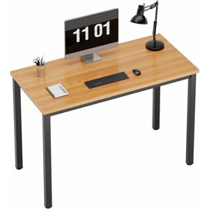 NEED Bureau d'ordinateur table d'étude bureau d'écriture meuble de bureau d'ordinateur 100x60 cm adapté au bureau, salon, cuisine, chêne teck et noir - Publicité