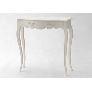 Amadeus - Petite console blanc cassé Apolline 80x25 Acajou - Blanc - Publicité