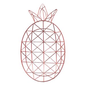 Tlily - Plateau de Rangement Ananas Corbeille à Fruits en Fer Forgé Cuisine Salon Panier de Rangement de DéBris de Bureau Or - Publicité