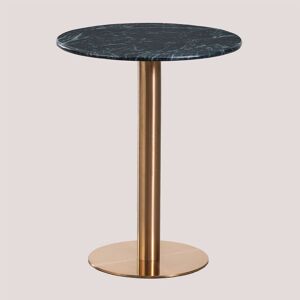 Sklum - Table de Bar Ronde en Marbre Cosmopolitan Ø60 cm Or Rose - Ø60 cm Or Rose Vert - Publicité
