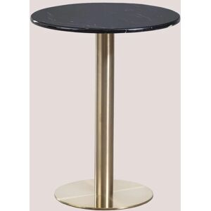 Sklum - Table de Bar Ronde en Marbre Cosmopolitan Ø60 cm Or champagne - Ø60 cm Or champagne Noir - Publicité