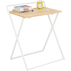 Sobuy - FWT88-WN Bureau Pliant pour Petits Espaces, Bureau d'Ordinateur Table d'Etude Bureau Portable à Domicile, Salon, Chambre, Aucun Assemblage Requis Design Industriel - Publicité