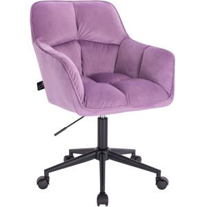 Svita - jerry Chaise de bureau avec accoudoirs réglable en hauteur Chaise pivotante avec roulettes Velours violet - Publicité