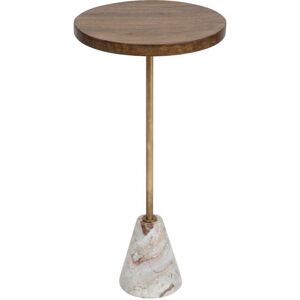 Atmosphera - Table à Café en Marbre Neith 69cm Marron & Blanc - Publicité