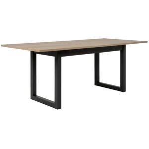 SANS MARQUE Table a manger extensible 160-200 cm - Decor chene sonoma et anthracite - DENVER - Marron - Publicité