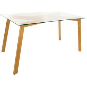 Table à manger Taho verre trempé L150cm Atmosphera créateur d'intérieur - Marron - Publicité