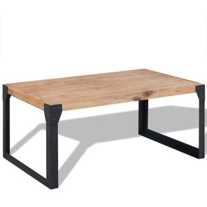 vidaXL coffee table acacia wood solid 100 x 60 x 45 cm - Publicité