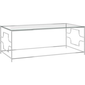 Vidaxl - Table basse Argenté 120x60x45 cm Acier inoxydable et verre n/a - Publicité