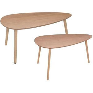 Atmosphera - Lot De 2 Tables Basses Mileo Beige - Publicité