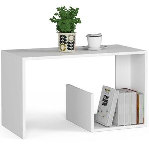 Akord - Table à café table basse, paul Blanche 80 cm couleur Blanc 80x40x45 cm - Publicité