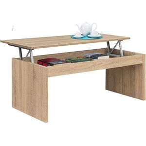 PEGANE Habitdesign 001638F - Table Basse modèle Zenit, Table de Salon équipée en Chêne Canadien, Dimensions: 102 cm (Largeur) x 43/52 cm (Hauteur) x 50 cm - Publicité