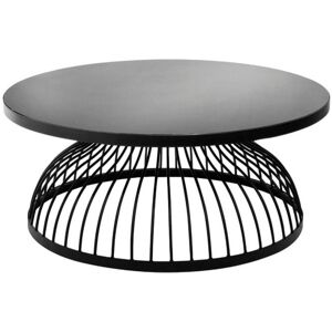 ATMOSPHERA Table Basse Ronde Design Kushi 90cm Noir - Publicité