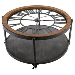 Atmosphera - Table Basse Ronde en Métal Chrono 89cm Noir - Publicité