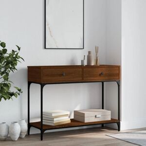 Vidaxl - Table console chêne marron 100x34,5x75 cm bois d'ingénierie - Publicité