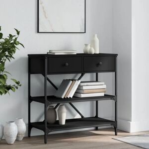 Vidaxl - Table console noir 75x34,5x75 cm bois d'ingénierie - Publicité