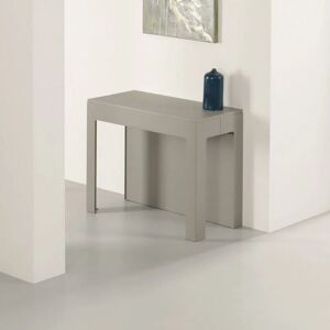 Inside75 - Table console extensible Design odysse avec rallonges intégrées Gris Taupe/Structure Gris taupe Largeur 90cm - gris - Publicité