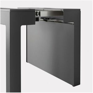 INSIDE75 Table console extensible ulisse acier pieds inox rallonge aluminium coloris gris ardoise - gris - Publicité