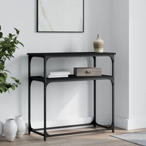 Vidaxl - Table console noir 75x35,5x75 cm bois d'ingénierie - Publicité