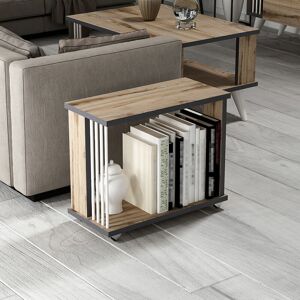 Nova Table basse basse avec conception de canapé de chêne de canapé à 2 étages conception élégante conception - Publicité