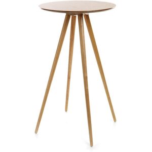 Miliboo - Table de bar ronde scandinave bois L60 cm nordeco - Frêne - Publicité