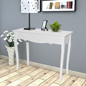 Vidaxl - Table de console et coiffeuse Blanc - Publicité