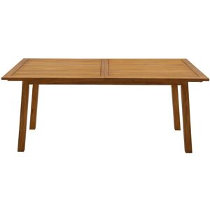 MILIBOO Table de jardin extensible rallonges intégrées en bois massif L180-240 cm mayel - Naturel - Publicité