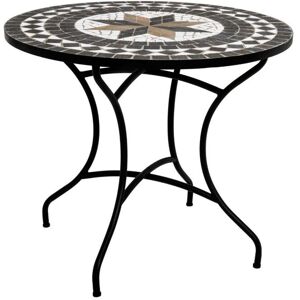 Atmosphera - Table de Repas Ronde Mosaïque Kipos 90cm Noir - Publicité