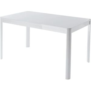 BAÏTA Table à manger davia laqué blanc brillant 140cm - Blanc - Publicité