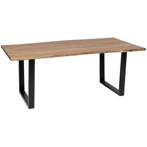 Table à manger Skidal en métal & acacia L200cm marron Atmosphera créateur d'intérieur - Bois naturel - Publicité