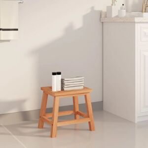 Tabouret 29x22,5x25,5 cm Bois massif de noyer - The Living Store - Brun - Publicité