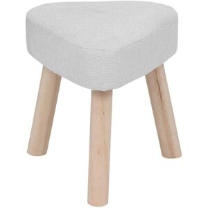 Atmosphera - Tabouret d'appoint Jules - Dimensions : Longueur 32 cm x Largeur 32 cm x Hauteur 36 cm. - Ivoire - Publicité