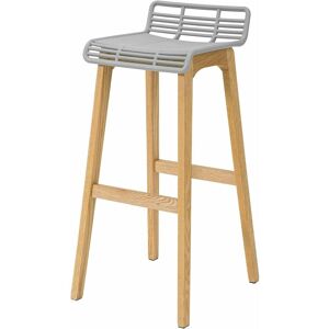 Tabouret de Bar Design Chaise de Bar Cuisine avec Repose-Pieds Piètement en Bois de Chêne Sobuy FST76-HG - Publicité