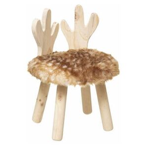 Atmosphera - Tabouret Enfant Cerf Forêt 38cm Beige - Publicité