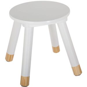 Atmosphera - Tabouret enfant Douceur - Diam. 24 cm - Diam. 24 x 26,5 - Blanc - Publicité