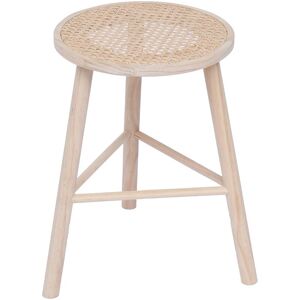 NORDLYS Tabouret Scandinave Appoint en Bois Massif Rotin - Marron - Publicité