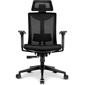 Tresko - Chaise de Bureau Ergonomique Fauteuil Confortable avec Apui-tête, Soutien Lombaire Chaise en Toile avec 2D Accoudoirs Hauteur Règalable, - Publicité