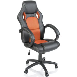 Chaise de bureau, Fauteuil de bureau racing sport gamer Noir / Orange Rembourrage Épais - Hauteur Réglable - Tresko - Publicité