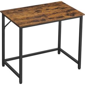 Vasagle - Bureau, Table, Poste de Travail, 80 x 50 x 75 cm, pour Bureau, Salon, Chambre, Assemblage Simple, Métal, Style Industriel, Marron Rustique et Noir par songmics LWD038B01 - Publicité