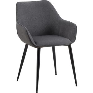CLP Vessa chaise vintage gris foncé, tissu - Publicité