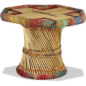 Vidaxl - Table basse Bambou avec Détails Chindi Multicolore - Publicité