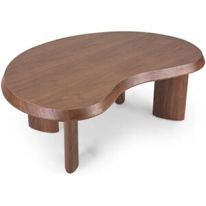 NV GALLERY Table basse ANTONIO - Table basse, Bois de noyer veiné, L110 Marron