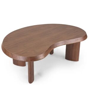 NV GALLERY Table basse ANTONIO - Table basse, Bois de noyer veiné, L110 Marron