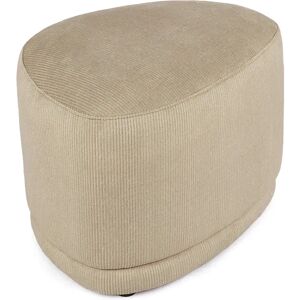 NV GALLERY Pouf ENZO - Pouf, Velours côtelé beige tapioca, H41 Beige