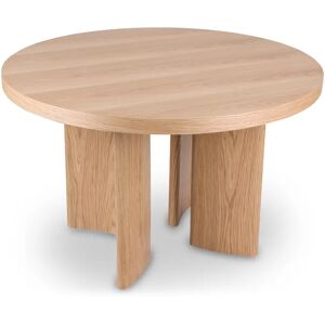 NV GALLERY Table a manger GIANNA Table a manger pour 4 personnes Bois de chene naturel veine O120 Naturelle