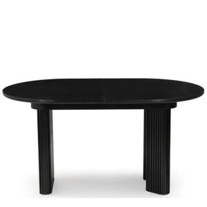 NV GALLERY Table à manger extensible ADRIANO - Table à manger extensible, pour 4-6 personnes, Bois de frêne noir, L150-190 Noir