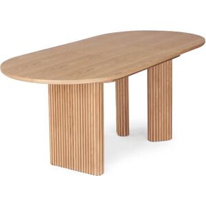 NV GALLERY Table à manger extensible ADRIANO - Table à manger extensible, pour 4-6 personnes, Bois de frêne naturel, L150-190 Naturelle