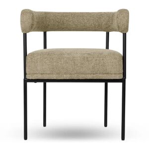 NV GALLERY Chaise ARCADE - Chaise, Tweed taupe & metal noir Taupe / Noir