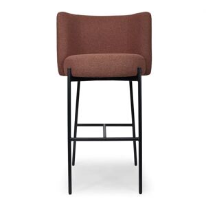 NV GALLERY Chaise de bar RAY - Tabouret de bar, Terracotta blush, H78 Terracotta / Noir